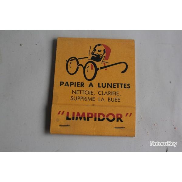 Ancien Papier � lunettes Limpidor �chantillon publicitaire