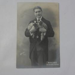 Carte photo Bouchez et ses Chats Siamois Warsa Paris