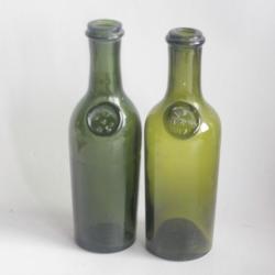 Flacons verre souffl&eacute; ADF & Cie Pharmacie Vin XIXe si&egrave;cle