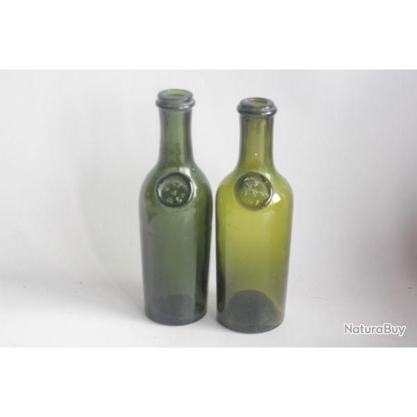 Flacons verre souffl� ADF & Cie Pharmacie Vin XIXe si�cle
