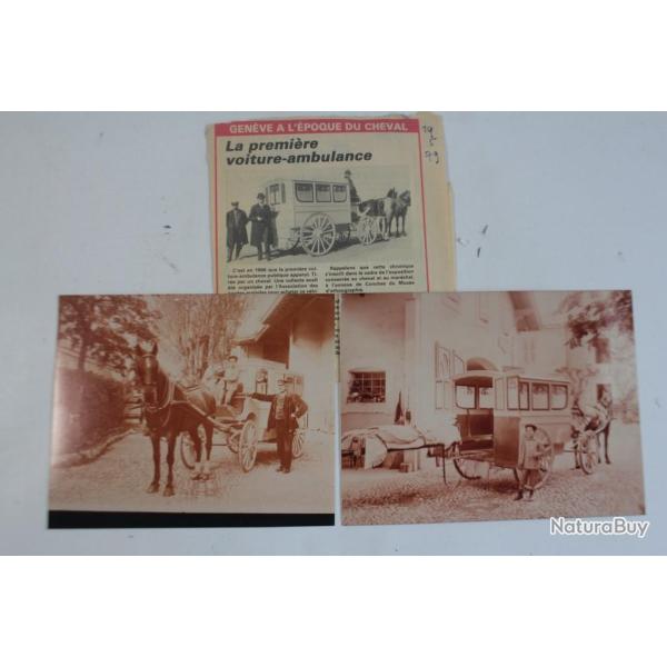 Reproduction Photo Premi�re voiture-ambulance Gen�ve 1907
