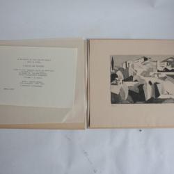 Lithographie originale Favre Beaufort-sur-Gervanne Drôme