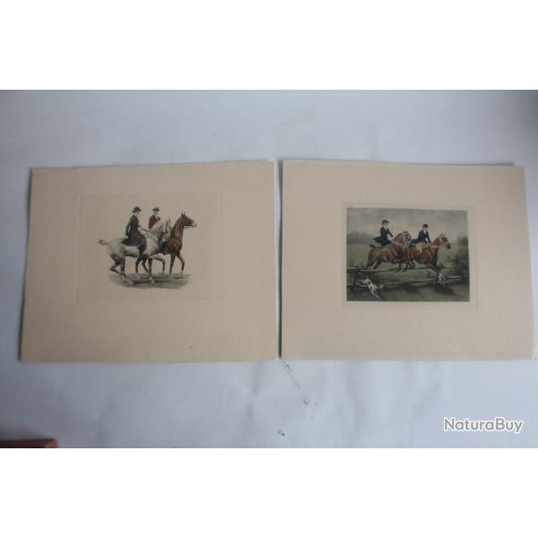 Gravures Chevaux quitation Theodor Zasche