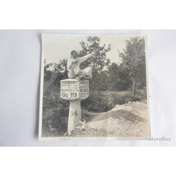 Ancienne photographie Borne Michelin Provence-Alpes-C�te d'Azur