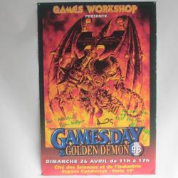 Affiche dédicacée Gamesday & Golden Demons Paris 1998