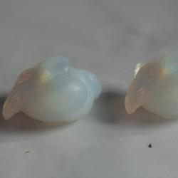 SABINO Deux petits Oiseaux verre opalescent Moineau frileux