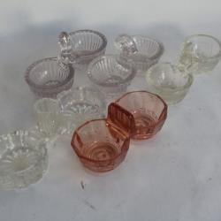 5 Anciennes Salières verre