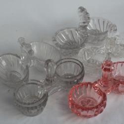 5 Anciennes Salières verre