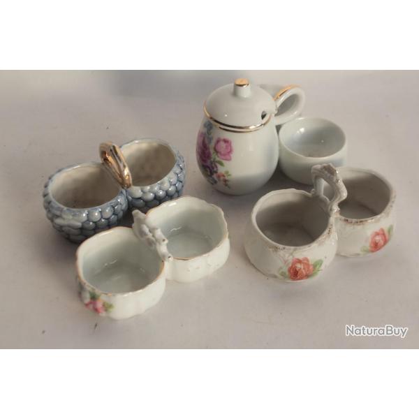 4 Anciennes Sali�res porcelaine