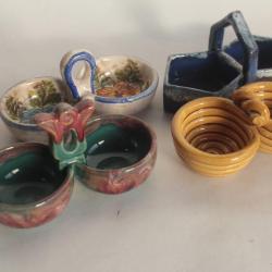 4 Salières céramique Vintage