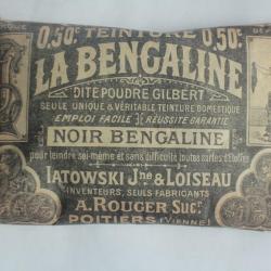 Ancien sachet Teinture tissu noire La Bengaline