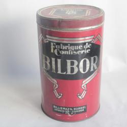 Boîte tôle lithographiée Confiserie Bilbor Brégnier-Cordon Ain