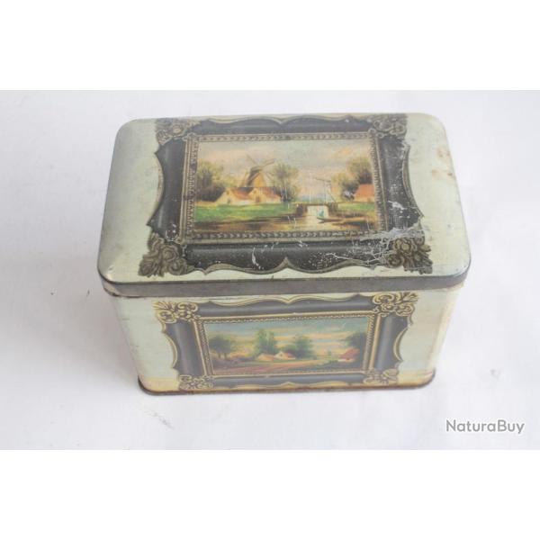 Bo�te biscuits t�le lithographi�e Huntley & Palmers Tableaux