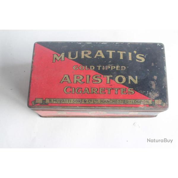 Bo�te � Cigarettes t�le Muratti's Ariston gold tipped