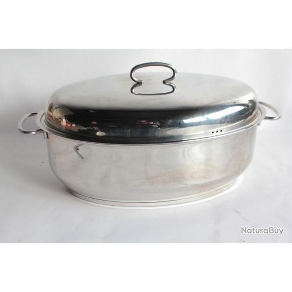Grande Cocotte R�tissoire ovale inox 38 x 26 cm