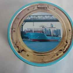Boîte tôle biscuits Kjeldsens Navire porte-conteneurs Maersk Line