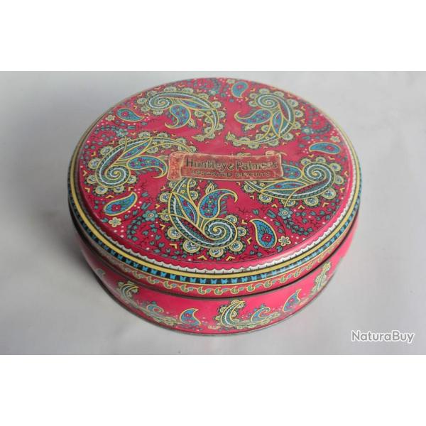 Bo�te biscuits t�le lithographi�e Huntley & Palmers Paisley