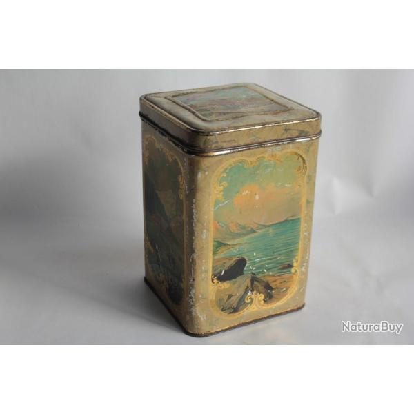 Bo�te t�le lithographi�e Cacao biscuits Vues Suisse