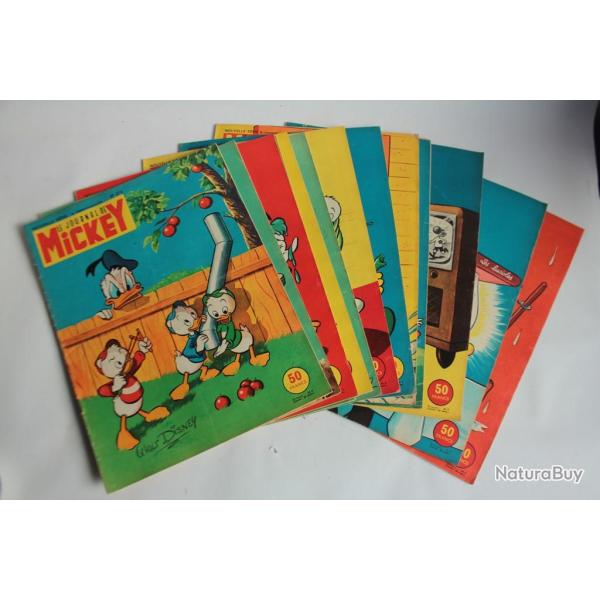 13 Magazines Le Journal de Mickey 1959 n359  n374