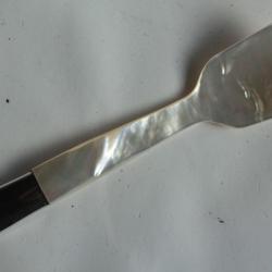 Cuillère à sucre argent et nacre