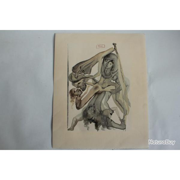 SALVADOR DALI Lithographie La divine com�die Les limbes