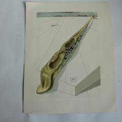SALVADOR DALI Lithographie La divine comédie Blasphémateurs