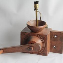 Ancien moulin à blé noir Lampe Art Populaire Bretagne