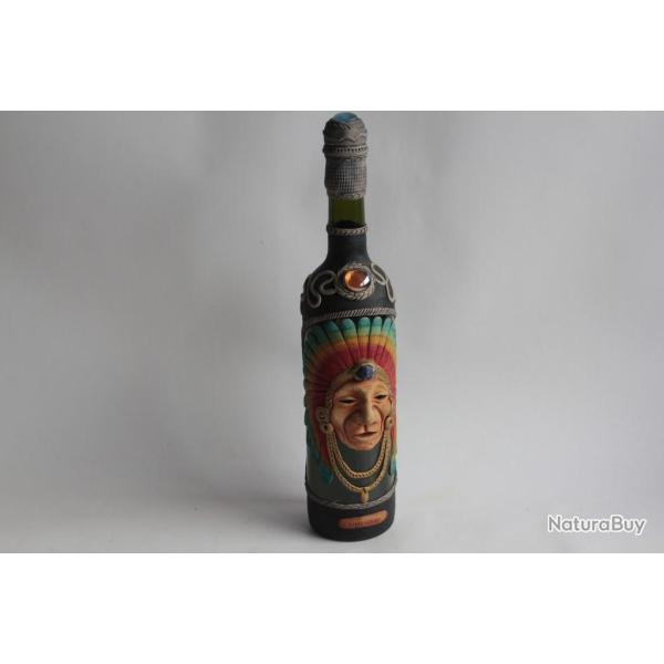 Bouteille verre d�cor�e Indien Ecuador