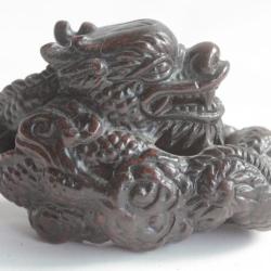 Netsuke Dragon terre cuite Japon
