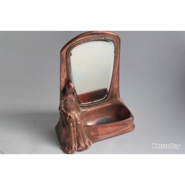 Baguier Miroir Femme Art Nouveau
