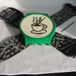 SWATCH Maxi Cappuccino Horloge murale MGG121 vintage