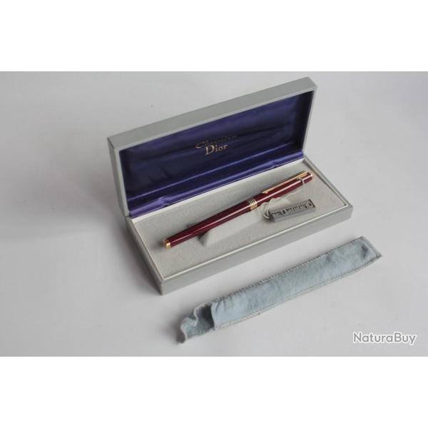 Christian DIOR Stylo bille Laque bordeaux