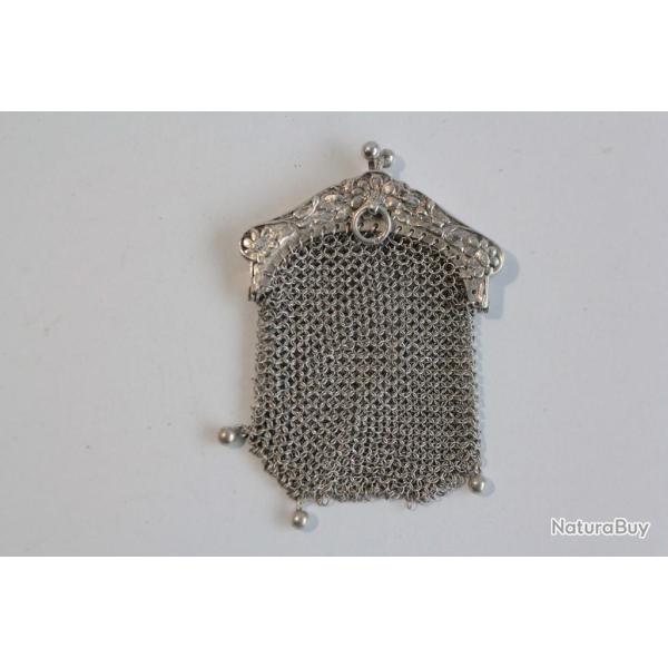 Bourse porte louis argent Art Nouveau