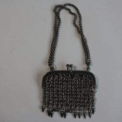 Bourse porte louis acier XIXe siècle