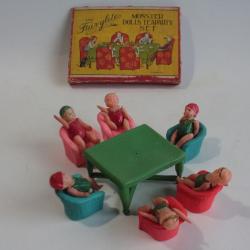 Salon de thé miniature celluloïd Fairylite Monster Dolls Teaparty set