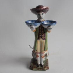 Saleron Moutardier fa&iuml;ence figuratif publicitaire Moutarde de Dijon