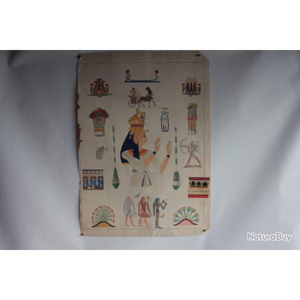 Dessin original Style gyptien 1903