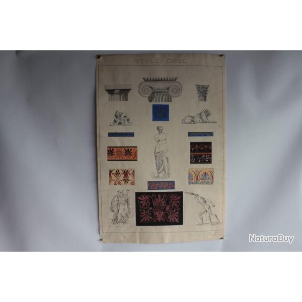 Dessin original Style Grec 1903