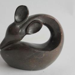 Sculpture pierre sculpt&eacute;e Biche Shona Zimbabwe