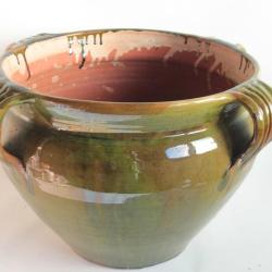 Grande Jardini&egrave;re terre cuite verniss&eacute;e Provence France