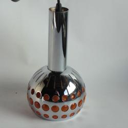 Suspension design métal chromé Space Age 1970