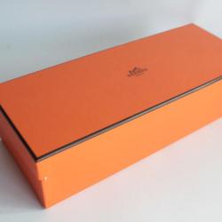HERMES Boite carton orange 28x11x7 cm