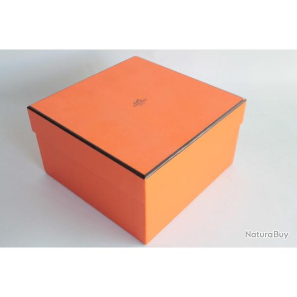 HERMES Boite carton orange 17x17x9 cm