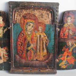 Ancienne Icône orthodoxe triptyque
