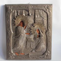 Ancienne icône orthodoxe Annonciation à Marie