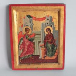 Icône orthodoxe peinte Annonciation Marie ange Gabriel