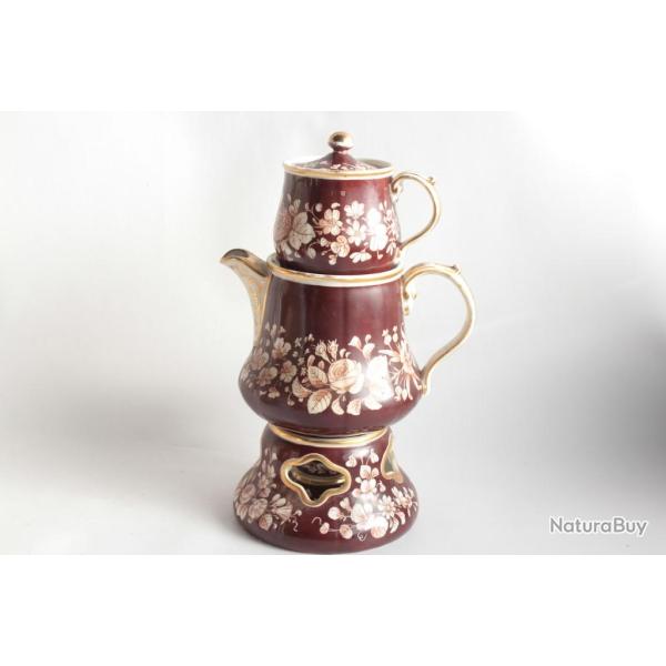 Tisani�re double porcelaine KPM Berlin Allemagne XIXe si�cle