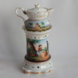 Tisani&egrave;re porcelaine de Paris XIXe si&egrave;cle