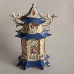 Tisani&egrave;re porcelaine Pagode XIXe si&egrave;cle