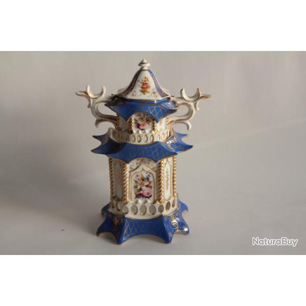 Tisani�re porcelaine Pagode XIXe si�cle